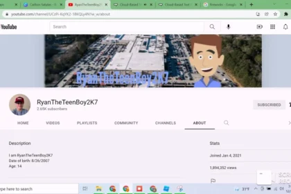 RyanTheTeenBoy2K7 YouTube