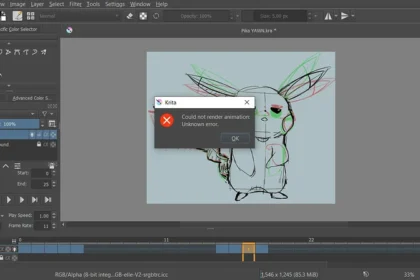 Could Not Render Animation Unknown Error Krita